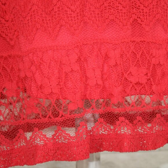 XHILARATION Dress Lace Sleeveless Sundress Pink Floral Sheer Mesh Midi Summer M - Picture 3 of 16